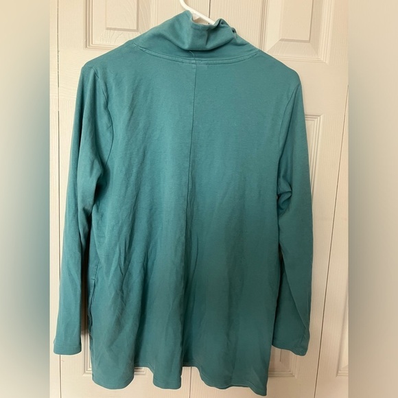 Pure Jill Women’s 100% Cotton Sweater Sz LP Lightweight Green/blue‎ Casual - Picture 5 of 6